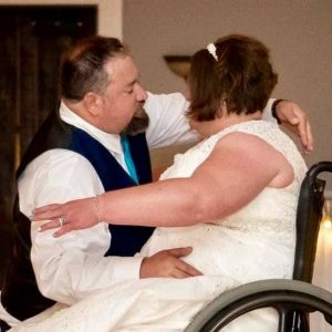 Rocky and Beth on their wedding day
