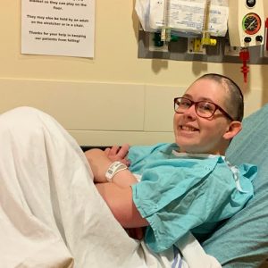 Amelia before a surgery