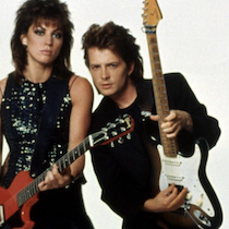 Micheal J. Fox playing the guitar